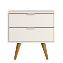 Ver imagem 6 de Mesa de Cabeceira Demadero com 2 Gavetas - Off White/natural