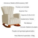 Ver imagem 4 de Kit Poltrona Balanço Melinda e Puff Jade Veludo
