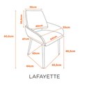 Ver imagem 2 de Kit 2 Cadeiras Lafayette Estofada com Base em Aço Amadeirado - Fratini