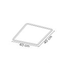 Ver imagem 4 de Lustre Plafon Led 32w Telaio 40x40 Quadrado Branco 3000k Bivolt