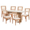 Ver imagem 1 de Conjunto de Jantar Completo Mesa e 6 Cadeiras 100% Mdf