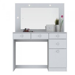 Penteadeira com Espelho e Led 1 Porta 4 Gavetas Beauty Henn - 2