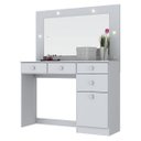 Ver imagem 5 de Penteadeira com Espelho e Led 1 Porta 4 Gavetas Beauty Henn