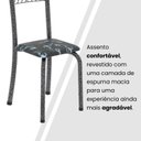 Ver imagem 4 de Cadeiras para Sala de Jantar 4 Unidades Sara Prata/Preto