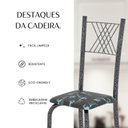 Ver mais imagens de Cadeiras para Sala de Jantar 4 Unidades Sara Prata/Preto