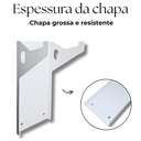 Ver imagem 3 de 3 Suportes Organização Casa Fixo de Parede para Botijão de Gás Estrutura Aço Resistente Branco