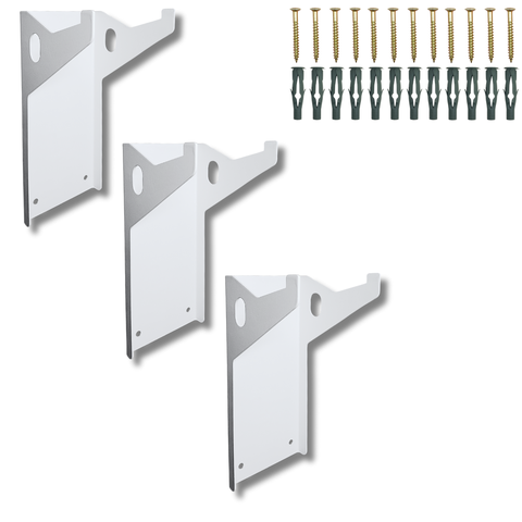 3 Suportes Organização Casa Fixo de Parede para Botijão de Gás Estrutura Aço Resistente Branco