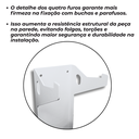 Ver imagem 7 de 3 Suportes Organização Casa Fixo de Parede para Botijão de Gás Estrutura Aço Resistente Branco