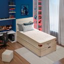 Ver imagem 3 de Cama Box Solteiro Americano Molas Ensacadas Black Horse Fortezza 96x203 Carolina Mattress Guild 96x2