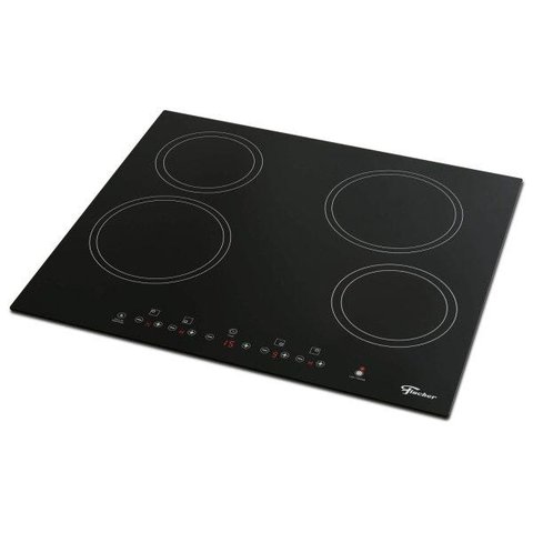 Cooktop Elétrico Fischer 4 Bocas com Touch Screen Vitrocerâmica 220v