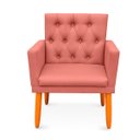 Ver imagem 3 de Kit 2 Poltronas Cadeira com Capitonê para Sala Clássica e Confortável em Suede