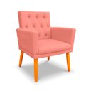 Ver imagem 5 de Kit 2 Poltronas Cadeira com Capitonê para Sala Clássica e Confortável em Suede