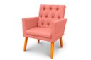 Ver imagem 4 de Kit 2 Poltronas Cadeira com Capitonê para Sala Clássica e Confortável em Suede