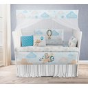 Ver imagem 1 de Kit Berço Enxoval de Bebê Safari Ursinho Aviador Azul - Kt566