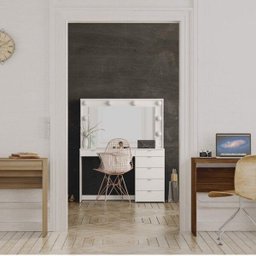 Penteadeira Camarim com Espelho 7 Gavetas Las Vegas Politorno - 13 Penteadeira Camarim com Espelho 7 Gavetas Las Vegas Politorno - 13