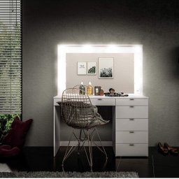 Penteadeira Camarim com Espelho 7 Gavetas Las Vegas Politorno - 11 Penteadeira Camarim com Espelho 7 Gavetas Las Vegas Politorno - 11