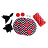 Kit Mesa Posta 2 Lugares Jantar Romântico Dia dos Namorados 15 Peças Chevron Coração Chevron - 5
