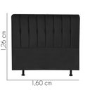 Ver imagem 3 de Cabeceira Estofada Kiara 160cm Queen Size Box Quarto Suede Preto - Gat Magazine