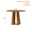 Ver imagem 2 de Mesa de Jantar 100x100cm Isabela e 4 Cadeiras Carol Ype Veludo Preto – New Ceval