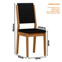Ver imagem 3 de Mesa de Jantar 100x100cm Isabela e 4 Cadeiras Carol Ype Veludo Preto – New Ceval