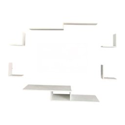Rack 6 Prateleiras Suspenso Branco 30x120cm - Deep - 1