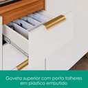 Ver imagem 5 de Cozinha Armário 4 Peças 270 cm Cristaleira Balcão para Pia MDF Bari Poliman - Freijo Off Acetinado