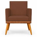 Ver mais imagens de Kit 2 Poltronas Decorativas Lis Assento Confortável Linho Terracota Pé Palito Clique & Decore