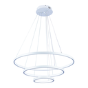 Ver imagem 1 de Lustre Led Moderno Luxuoso 3 Anéis Ring 20 40 e 60cm 55w 6500k:branco - Luz Branca Fria 6500k