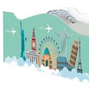 Ver imagem 4 de Cama Solteiro Infantil com Colchão Viagem Pelo Mundo MDF Branco Casah