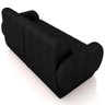 Sofá 3 Lugares Sala Living Orgânico 188cm Fávara K01 Couríssimo Preto - Lyam Decor - 6