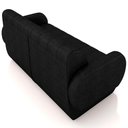 Ver imagem 6 de Sofá 3 Lugares Sala Living Orgânico 188cm Fávara K01 Couríssimo Preto - Lyam Decor