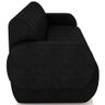 Sofá 3 Lugares Sala Living Orgânico 188cm Fávara K01 Couríssimo Preto - Lyam Decor - 5