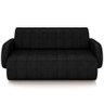 Sofá 3 Lugares Sala Living Orgânico 188cm Fávara K01 Couríssimo Preto - Lyam Decor - 3