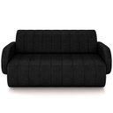 Ver imagem 3 de Sofá 3 Lugares Sala Living Orgânico 188cm Fávara K01 Couríssimo Preto - Lyam Decor