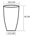 Ver imagem 4 de kit 2 Vaso Planta 45x30 Oval Moderno Polietileno BGPLASTICOS V1345k2 VINHO BORDO 021