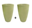 Ver imagem 2 de kit 2 Vaso Planta 45x30 Oval Moderno Polietileno BGPLASTICOS V1345k2 VINHO BORDO 021