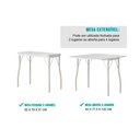 Ver imagem 4 de Conjunto: Mesa Sala Jantar Multiuso Dobrável e 2 Banquetas 105 Branco/courano Branco - Carraro