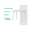 Ver imagem 5 de Conjunto: Mesa Sala Jantar Multiuso Dobrável e 2 Banquetas 105 Branco/courano Branco - Carraro