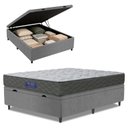 Ver imagem 1 de Cama Box Baú Colchão Casal Ortopédico Espuma D33 Hiper 138x188x60cm Apolo