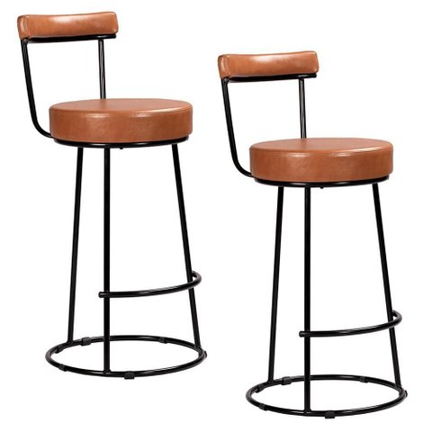 Kit 2 Banquetas Miami 96cm Couríssimo Amarula - Salaone
