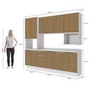 Ver imagem 4 de Armário de Cozinha Compacta Nicho Micro-ondas 100% Mdf 250cm Branco/nogueira Celeste Kappesberg