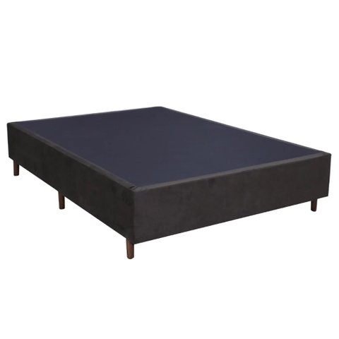 Base Para Cama Box Casal 138cm Suede Liso Tower NW Marrom - Gazin