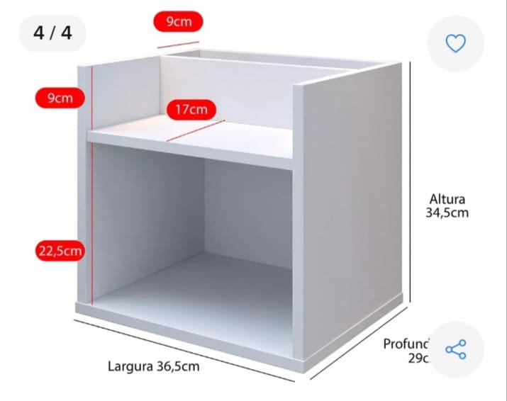 Mesa de Cabeceira Suspensa Parede Quarto Cama Celular - 2