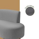 Ver imagem 3 de Sofá Orgânico 3 Lugares Curvo com Pés 152cm Multimóveis Cinza