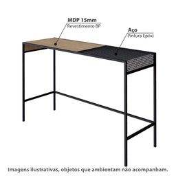 Aparador Industrial York 120 cm - Carvalho/Preto - 2
