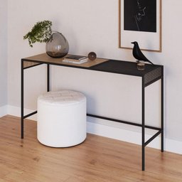 Aparador Industrial York 120 cm - Carvalho/Preto - 1