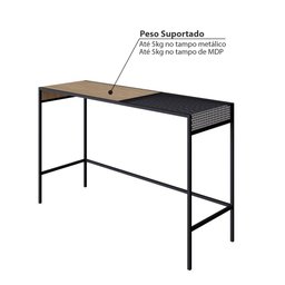 Aparador Industrial York 120 cm - Carvalho/Preto - 3