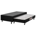 Ver imagem 1 de Base de Cama Box Solteiro com Auxiliar + ColchĂo Incluso:Marrom