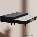 Ver imagem 5 de Base de Cama Box Solteiro com Auxiliar + ColchĂo Incluso:Marrom