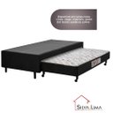 Ver imagem 4 de Base de Cama Box Solteiro com Auxiliar + ColchĂo Incluso:Marrom
